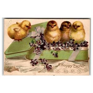 1909 Easter Chicks Postcard - International Art Pub. Co. - Lincoln, NE